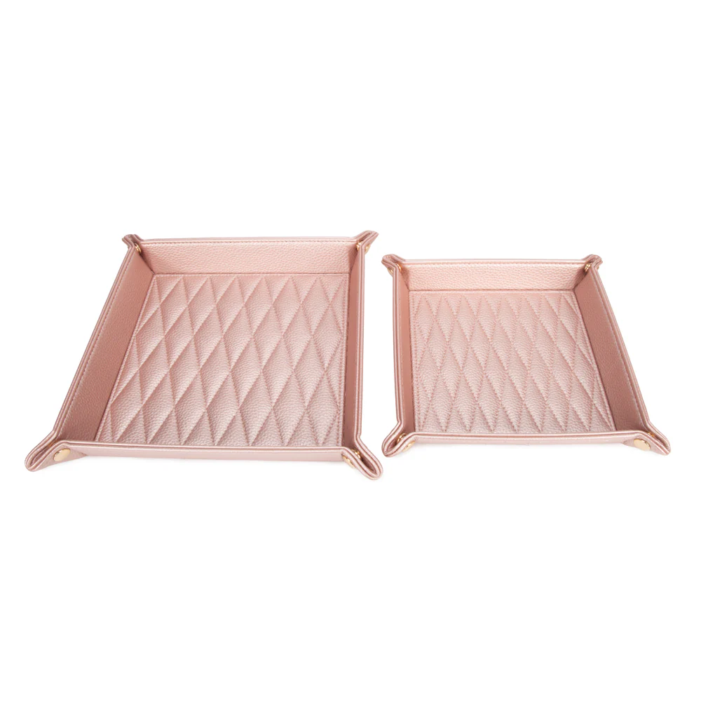 Gelekin pattern Faux leather valet tray
